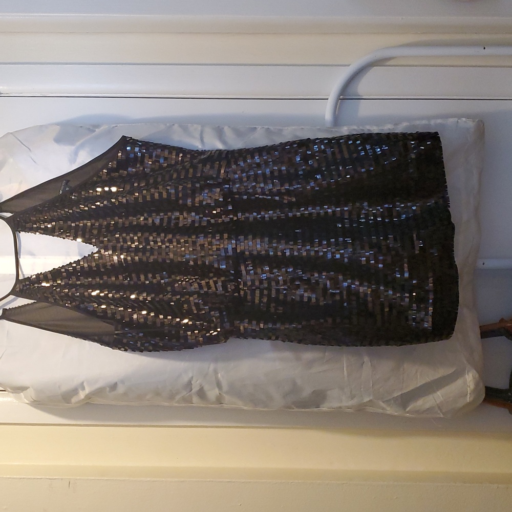 Jay Godfrey NWT Baldwin Sequined Black Mini‎ Dress in Size 12